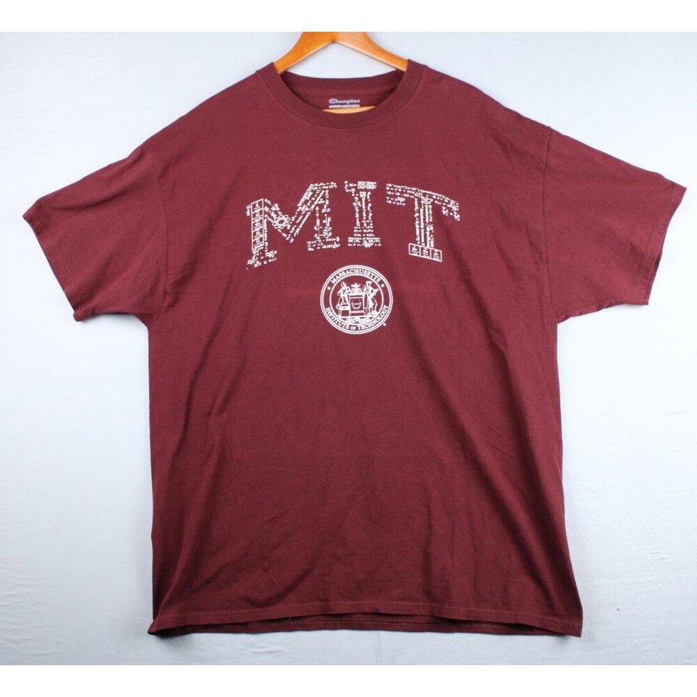 Champion Massachusetts Institute of Technology MIT T Shirt Mens Sz Large Red Tee